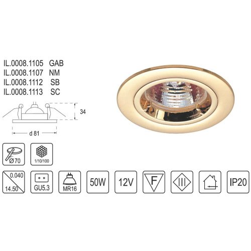 Встраиваемый светильник IMEX Il.0008.11 IL.0008.1113
