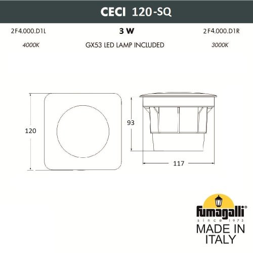 2F4.000.000.LXG1L Уличный встраиваемый Fumagalli Ceci 2F4.000.000.LXG1L