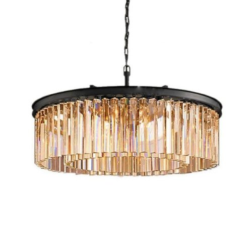KR0387P-10B black/amber Подвесная люстра Delight Collection 1920s Odeon KR0387P-10B black/amber