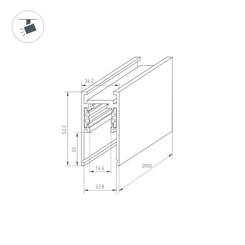 033632 Шинопровод Arlight Mag-Orient 033632