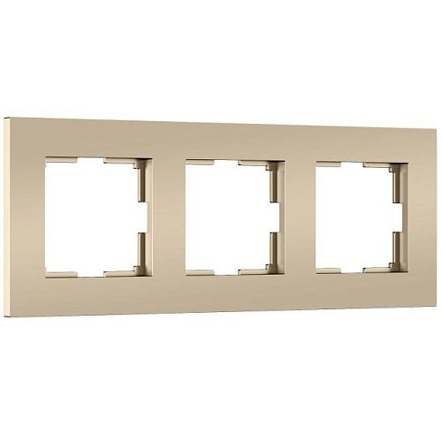 Рамка Werkel W0032911/ Рамка на 3 поста Slab (шампань софт)