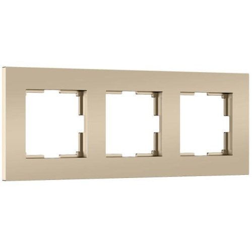 W0032911/ Рамка на 3 поста Slab (шампань софт) Рамка Werkel W0032911/ Рамка на 3 поста Slab (шампань софт)