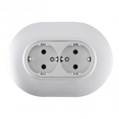 SET08-double-40-2 silver Розетка Arte Milano Set08-2 SET08-double-40-2 silver