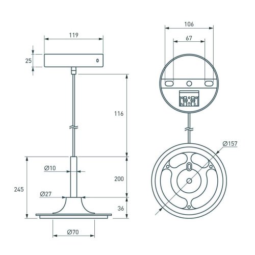 Подвес регулируемый для подвешивания светильников FLOWER Arlight Sp-Flower 041115
