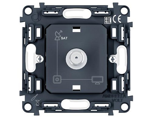 PR215 PR215 Механизм TV розетки SAT 5-2400MHz 3.5dB QUANT PRO