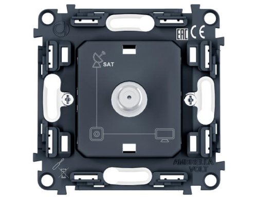 PR215 PR215 Механизм TV розетки SAT 5-2400MHz 3.5dB QUANT PRO