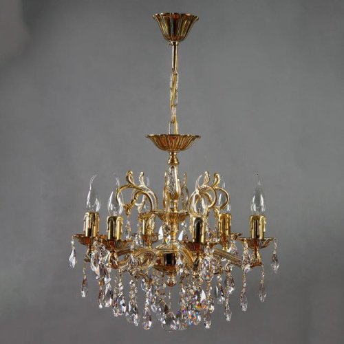 Подвесная хрустальная люстра Leon Ambiente 2128/6 WP Tear drop