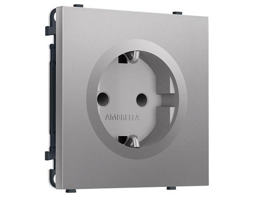 MS507010 MS507010 Комплект механизма электрической розетки SIGMA Сталь матовый 50Hz 2P+E с/з с/ш 16A-250V QUANT PRO (SP5070, PR141)