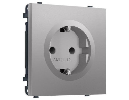 MS507010 Комплект механизма электрической розетки SIGMA Сталь матовый 50Hz 2P+E с/з с/ш 16A-250V QUANT PRO (SP5070, PR141)
