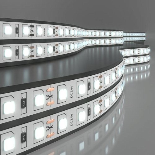 Лента светодиодная 120Led 8W IP20 6500K холодный белый (2116 24V 120Led 8W IP20) LED лента Elektrostandard Лента светодиодная 120Led 8W IP20 6500K холодный белый (2116 24V 120Led 8W IP20)