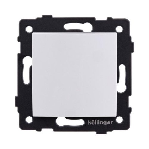 Выключатель 1-клавишный 10А/250В, изогнутый, белый Kollinger REA-R-001WH для Aspekt, Eleganz, Reflex