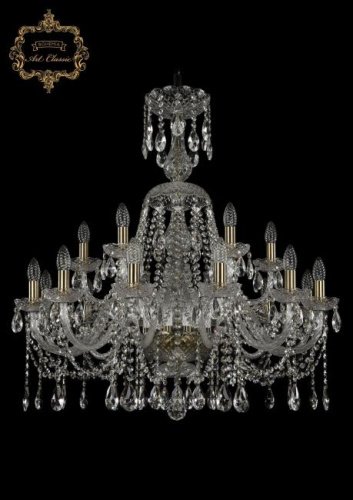 Подвесная хрустальная люстра 11.12 Art Classic 11.12.12+6.300.XL-90.Br.Sp