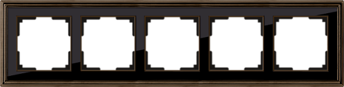 WL17-Frame-05/ Рамка на 5 постов (бронза/черный) Рамка Werkel Palacio бронза/черный WL17-Frame-05/ Рамка на 5 постов (бронза/черный)