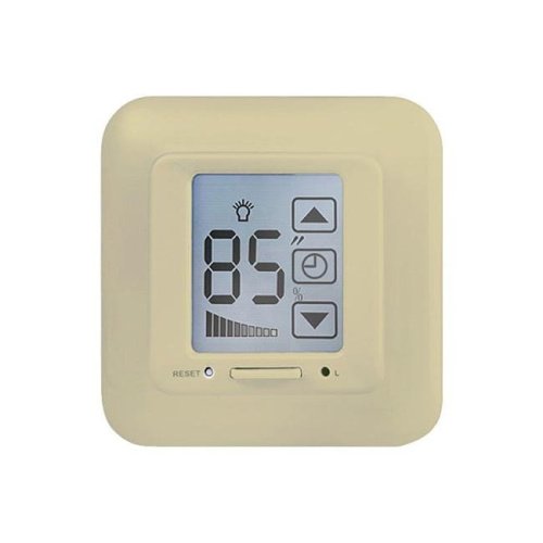 Выключатель с регулятором яркости лампы (диммер) и таймером выключения Uniel USW-001-LCD-DM-40/500W-TM-M-BG Блистер