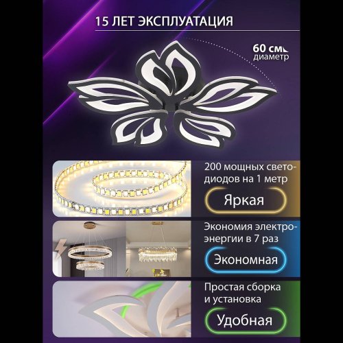 Потолочная люстра Natali Kovaltseva Fortuna LED LAMPS 81107/5C
