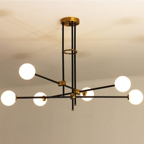 9389P/6 black/gold Потолочная люстра Delight Collection Bistro Globe 9389P/6 black/gold