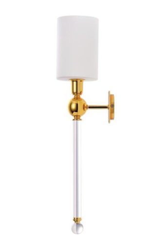MIRABELLA AP1 GOLD/WHITE Настенное бра Crystal Lux Mirabella MIRABELLA AP1 GOLD/WHITE