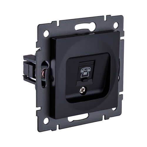 Розетка телефонная RJ11, черный Kollinger REA-009BK для Aspekt, Eleganz, Reflex