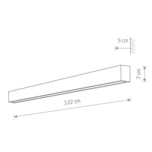 Настенный светильник Nowodvorski Straight Wall LED L 7560