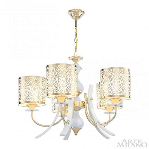 306067/5 Wh/Gd Подвесная люстра Arte Milano Florentia-6067 306067/5 Wh/Gd