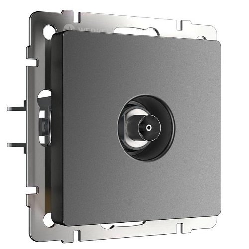 W1183064/ TB-розетка оконечная (графит матовый) Розетка Werkel W1183064/ ТВ-розетка оконечная (графит матовый)