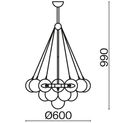 FR5231PL-06BS Подвесная люстра Freya Fiesta FR5231PL-06BS