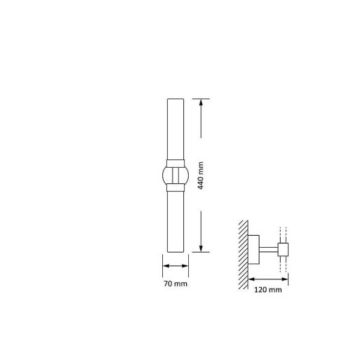 Настенное бра Kutek Mussa MUS-K-2(ZM)II 440