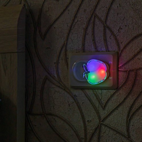 Детский ночник Uniel DTL-308-Яблоко/RGB/3LED/0,5W