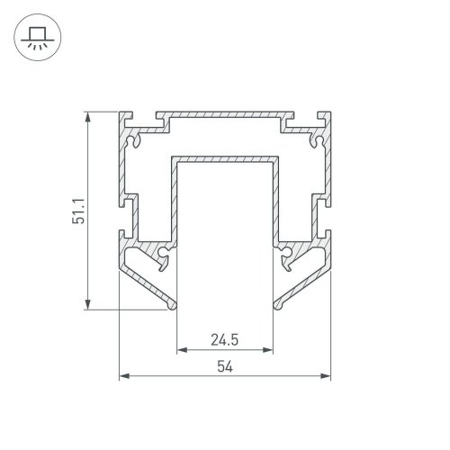Профиль-держатель Arlight Mag-25 035719