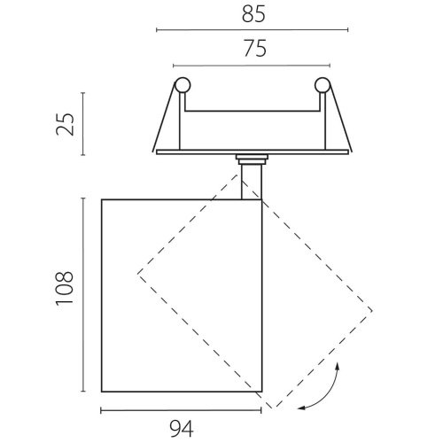 Встраиваемый светильник Lightstar Alta Base A5437RS
