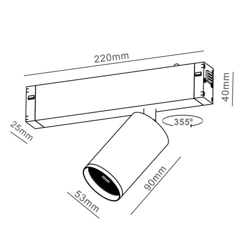 IL.0050.5010-GU10-WH Трековый светильник IMEX IL.0050.5010-GU10-WH