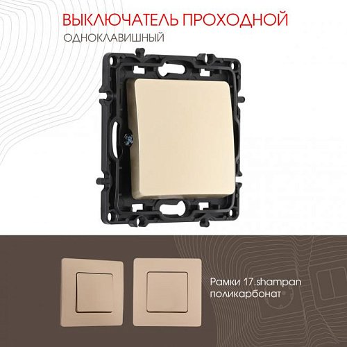 217.32-1.shampan Выключатель Arte Milano Am-217 217.32-1.shampan