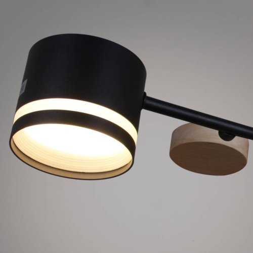 Потолочная люстра Reluce 68730-0.3-10 GX53 BK+WOOD