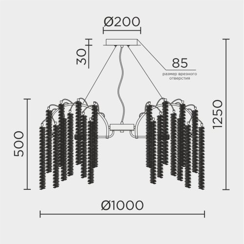 Подвесная люстра MS Modelux MS.2110.1000 GD