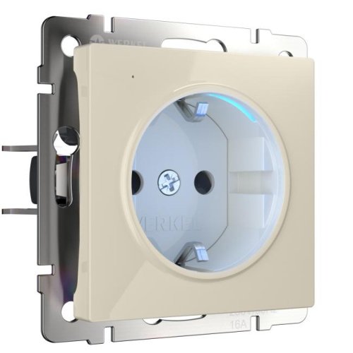 Розетка Werkel Встраиваемые механизмы слоновая кость W1171403/ Розетка с подсветкой (слоновая кость)