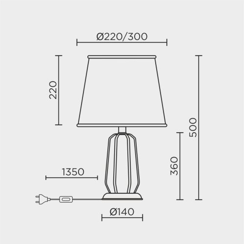 Настольная лампа ML Modelux ML.6063.01TL GR
