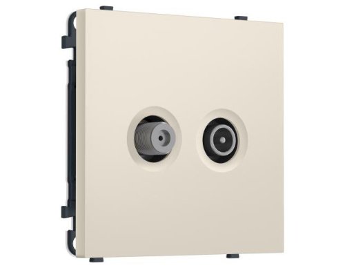 MS333310 MS333310 Комплект механизма розетки TV оконечной + SAT SIGMA Бежевый матовый 5-862MHz 3.5dB/950-2150MHz 3.8dB QUANT PRO (SP3333, PR217)