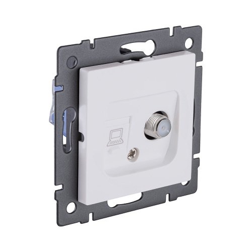 REA-022WM Розетка двойная спутниковая SAT + RJ45 Cat.6, белый матовый Kollinger REA-022WM для Aspekt, Eleganz, Reflex
