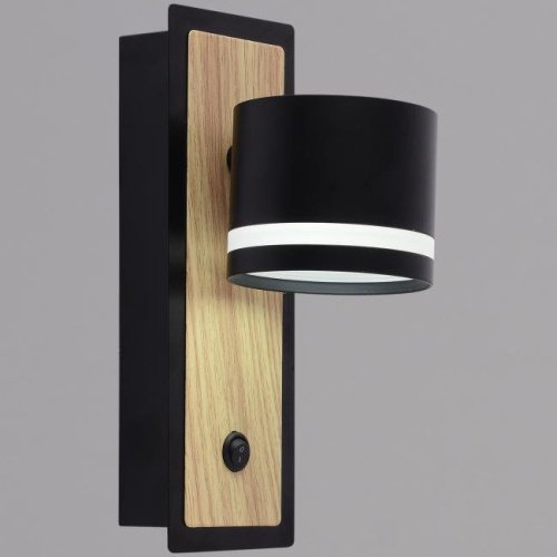 Настенный светильник Reluce 22540-0.2-01 BK+WOOD