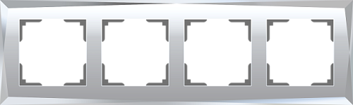 W0041220/ Рамка на 4 поста Diamant (зеркальный) Рамка Werkel W0041220/ Рамка на 4 поста Diamant (зеркальный)