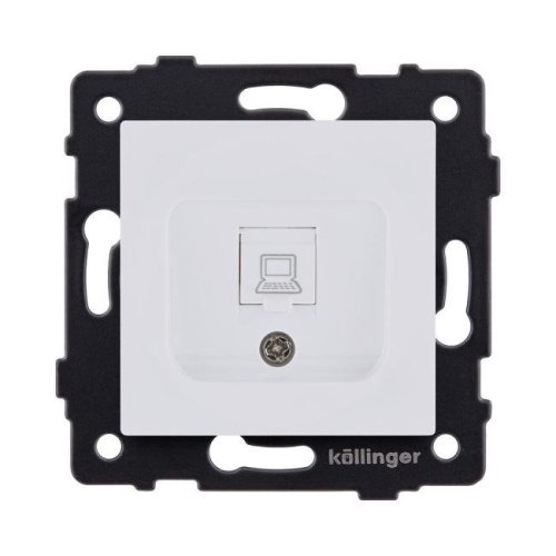 Розетка Ethernet RJ45 Cat.6, белый матовый Kollinger REA-018WM для Aspekt, Eleganz, Reflex