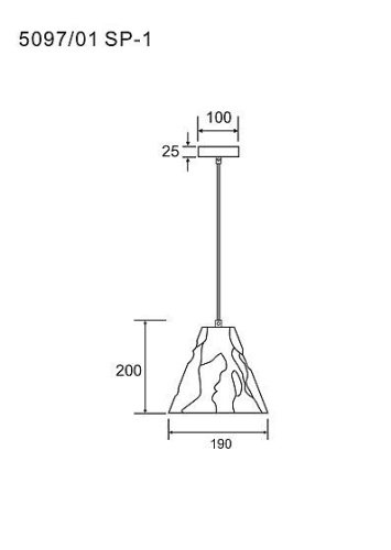 Светильник подвесной Divinare Piramide 5097/01 SP-1