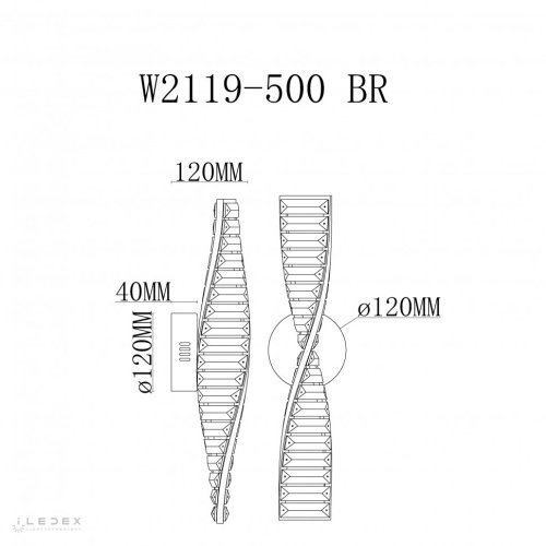 Настенное бра ILedex Woodstock W2119-500 BR