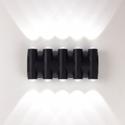 Уличный настенный светильник AM Group Am359 AM359-10X1W BK 4000K