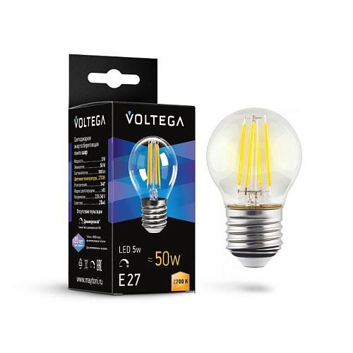 7201 Светодиодная лампа Voltega Globe dim 5W 7201