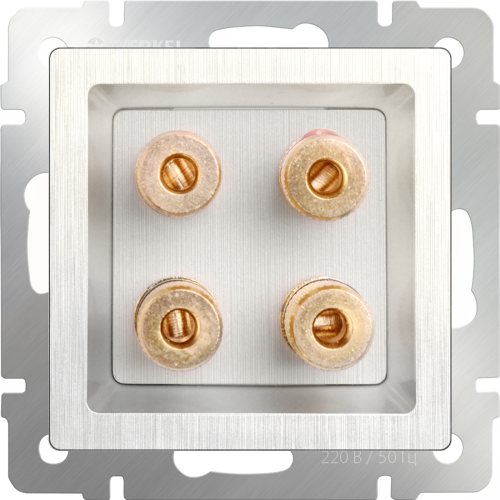 Розетка Werkel WL13-AUDIOx4 / Акустическая розетка (перламутровый рифленый)