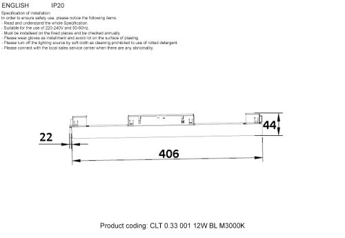Трековый светильник Crystal Lux SPACE CLT 0.33 001 12W BL M3000K