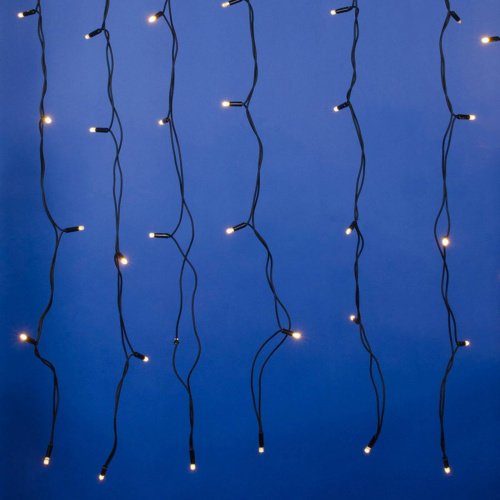 Занавес светодиодный с эффектом мерцания, 3х2м Uniel ULD-C2030-240/TBK WARM WHITE IP67