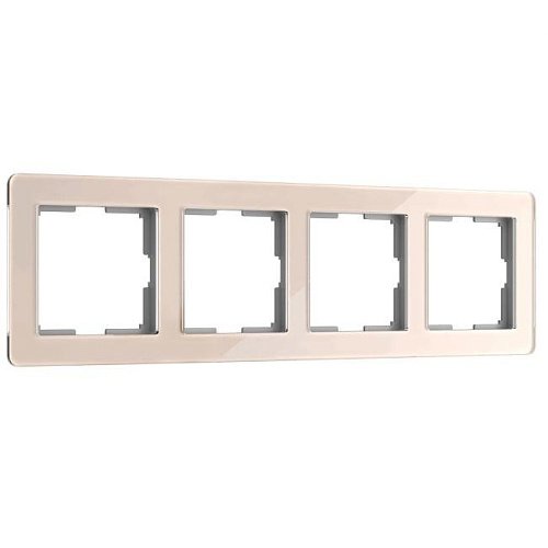 W0042743/ Рамка на 4 поста Acrylic (айвори) Рамка Werkel W0042743/ Рамка на 4 поста Acrylic (айвори)