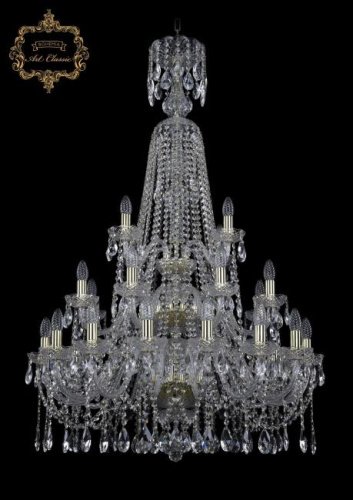11.12.16+8+4.300.3d.XL-132.Gd.Sp Подвесная хрустальная люстра 11.12 Art Classic 11.12.16+8+4.300.3d.XL-132.Gd.Sp